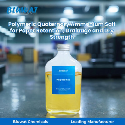 شراء Polymeric Quaternary Ammonium Salt Polydadmac for Paper Retention, Drainage and Dry Strength | Bluwat Chemicals التصنيع عبر الإنترنت