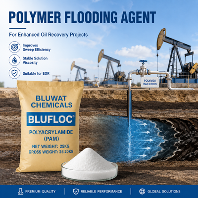 شراء BLUFLOC HA7525 Anionic PAM 20 إلى 100 Mesh للتحكم في فقدان سوائل طين الحفر في تطبيقات حقول النفط التصنيع عبر الإنترنت