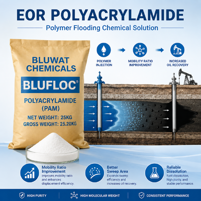 يشتري BLUFLOC Polyacrylamide Anionic 20 إلى 100 شبكة لتحقيق الاستقرار في سائل الحفر للنفط والغاز التصنيع عبر الإنترنت