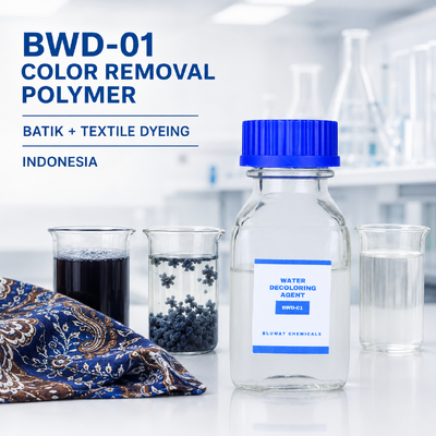 يشتري BWD-01 بوليمر إزالة الألوان الكاتيونية لمياه الصبغة الباتيكية والمنسوجة في إندونيسيا التصنيع عبر الإنترنت