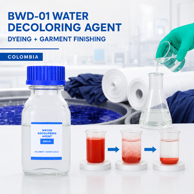 يشتري BWD-01 عامل إزالة لون المياه لصبغ المنسوجات ومخرجات إكمال الملابس في كولومبيا التصنيع عبر الإنترنت