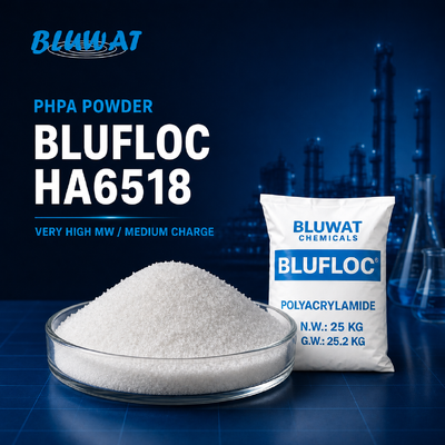 يشتري BLUFLOC HA6518 مسحوق PHPA - الوزن الجزيئي العالي جداً، الشحنة المتوسطة التصنيع عبر الإنترنت