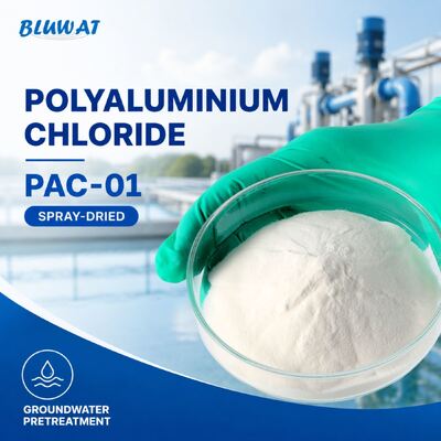 يشتري 30 ٪ على الأقل Al2O3 مُجفف بالرش 25 كجم كيس PAC-01 Polyaluminium Chloride لمعالجة المياه الجوفية التصنيع عبر الإنترنت