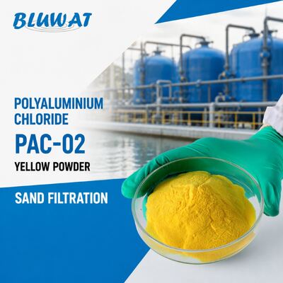 يشتري 30٪ على الأقل Al2O3 مسحوق أصفر PAC-02 Polyaluminium Chloride لترشيح الرمل التصنيع عبر الإنترنت